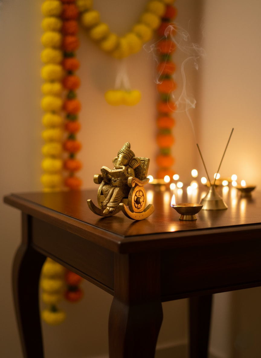 Brass Ganesha Idol