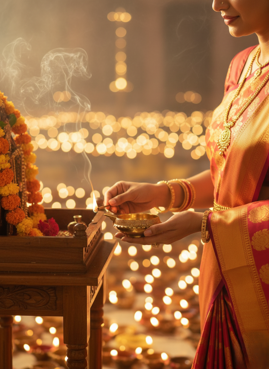 Brass Traditional Pooja Diya