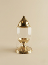 Brass Enclosed Akhand Diya (Traditional Long-Burn Lamp)