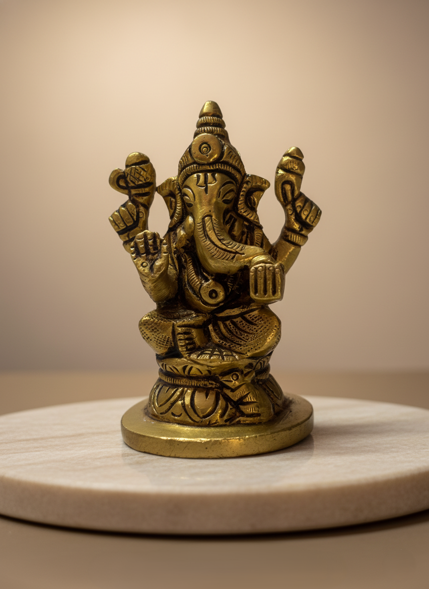 Brass Ganesha Idol