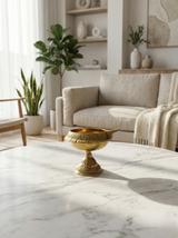 Brass Embossed Pooja Deepam on Stand